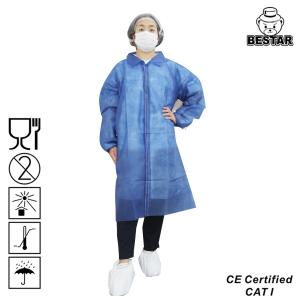 Wholesale Small Blue Yellow PP Disposable Lab Coat Jackets For Dental 65g/m2 from china suppliers