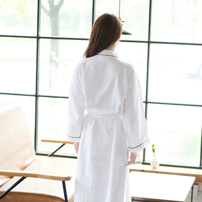 Customized Printing Designs Hotel Pure Cotton Waffle Bathrobe for Spring and Autumn