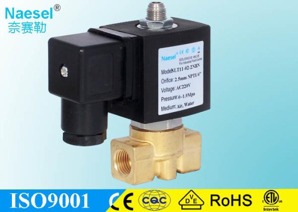 Inlet / Outlet High Pressure Inline Solenoid Valve , Unload Compressed Air