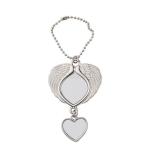 Double Sided Printing Metal Sublimation Car Pendant Car Accessories Love