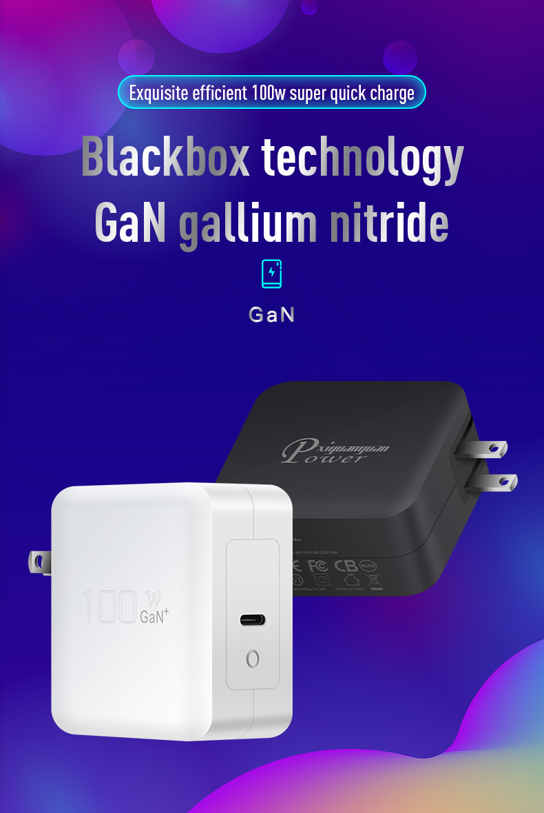 US 2P PD (Power Delivery) Charger with USB - C 100W   (1)