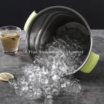 Champagne Tin Ice 0.06cbm Stainless Steel Water Bucket For Outdoor