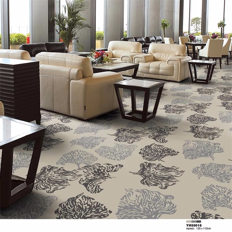 80%Chinese wool 20%nylon dark color jacquard hotel decorative carpet