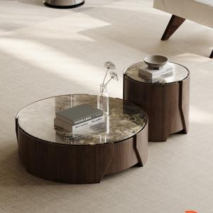 Wholesale Marble Central Coffee Table Natural Stone Top Wood Legs For Living Room And Hotel Use from china suppliers