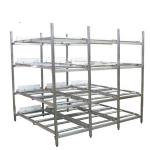 304 Stainless Steel Bodies Rack 2/3/4/12 Tiers Corpses Storage Rack, morgue cart