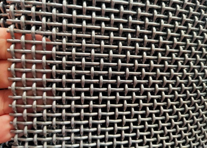 Stainless Steel Crimped Wire Mesh 0.5-10mm Width Customized For Mining