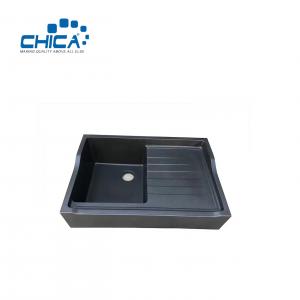 Wholesale Granite Composite Kitchen Sink With Drain Board Single Bowl Topmount Granite Kitchen Sink For House from china suppliers