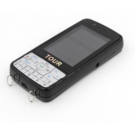 Rechargeable Self Guided Audio Tour Equipment Neck Hanging Type 132*76*29mm