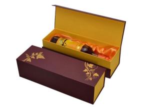 Wholesale Vintage Single Bottle Wine Box Packaging , Flip Top Cardboard Boxes For Wine Bottles from china suppliers