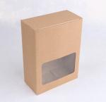 Cardboard Kraft Paper Packaging / Recycled Doll Packaging Boxes With Window