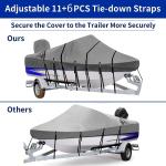 Boat Cover 800D Marine Grade Polyester Canvas Trailerable Full Size Boat Cover