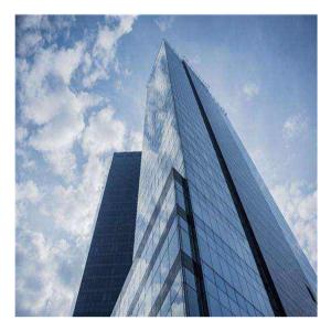 China Q355 Double Skin Curtain Wall 0.36mm Structural Curtain Wall Cladding System on sale