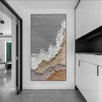 3D Metal Painting Hand Painted Relief Wall Art Craft Resin Painted Oil Painting