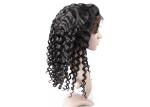 150% Density Custom Full Lace Wigs Deep Wave 10 - 28 Inch Natural Color