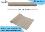 Removable Non - woven Modern Flock Wallpaper Embossed Coffee Color