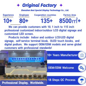 Double-sided Outdoor LCD Digital Signage with 10-Point Capacitive Touch and 2*5W