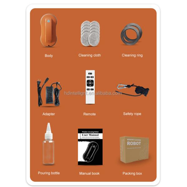 Clean Speed 3 Mins/m2 Glass Cleaning Robot with Dual Nozzles and High Suction 2800pa