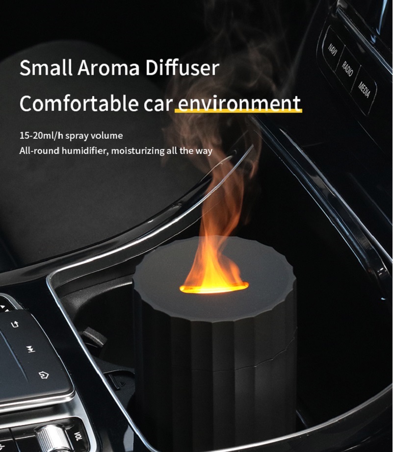 Dropshipping Products 2023 Flame Diffuser Waterless Humidifier 100Ml Car Aroma Diffuser
