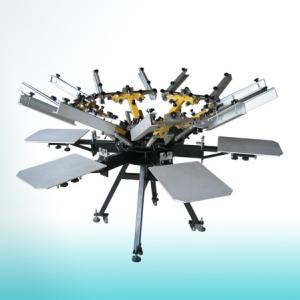 Wholesale 6 color 6 station manual t-shirt screen printing from china suppliers