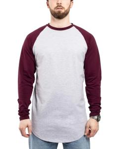 Wholesale Baseball Long Sleeve T-Shirt Basic Raglan Sleeve of The Oversize Fashion Men′s Long Sleeve T-Shirt L/S from china suppliers