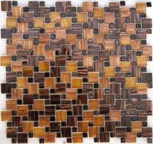 Wholesale kitchen backsplash tile aluminum mix glass mosaic tile LAR003 from china suppliers