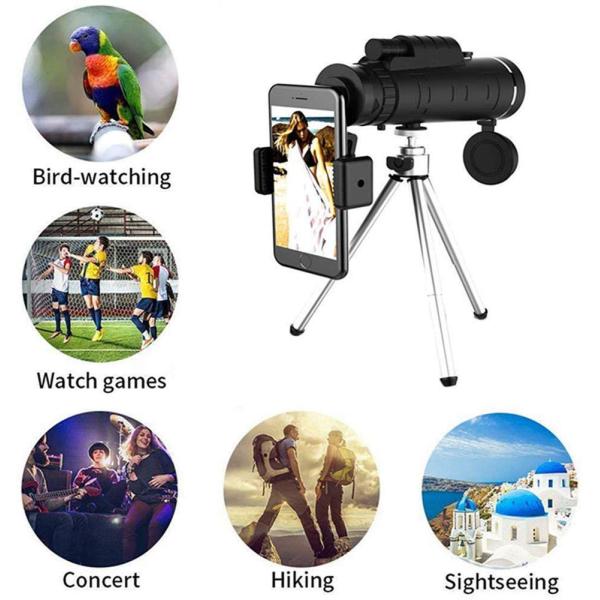 Monocular Telescope, 40X60 High Power HD Monocular for Bird Watching,Camping, Hiking