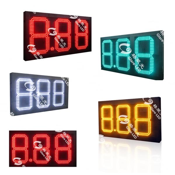8000cd/m2 High Brightness Other Pixel Pitch IP65 LED Gas Sign 8.88 for Outdoor