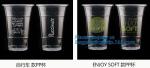 Food grade 12oz 375ml cold drink transparent biodegradebale PET disposable