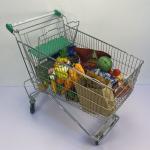180L General store storage Chromed Europe Market Supermarket Shopping Trolley
