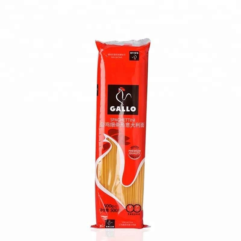 Custom Printing 500g,1kg Clear Plastic Flour Macaroni Pasta Spaghetti Packaging Bag