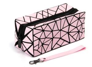 Wholesale Foldable Makeup Toiletry Bag , Diamond Pattern PVC Cosmetic Travel Bag from china suppliers