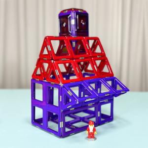 Wholesale Kids Christmas House Magnetic Shape Building Blocks Magnetic Tiles Construction Set from china suppliers
