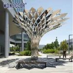 Large 3D Outdoor Stainless Steel Sculpture Garden Decoration Abstract Geometric