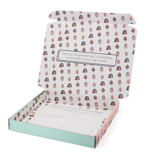 Custom printed White Cardboard Clothing Mailer Shipping Packaging Box With Logo