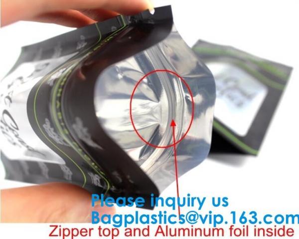 Custom Label Printed 0.5g 1g 2g Black Matte Smell Proof Aluminum Foil k Zipper Bag Smell Proof Bag Child Proof Myl