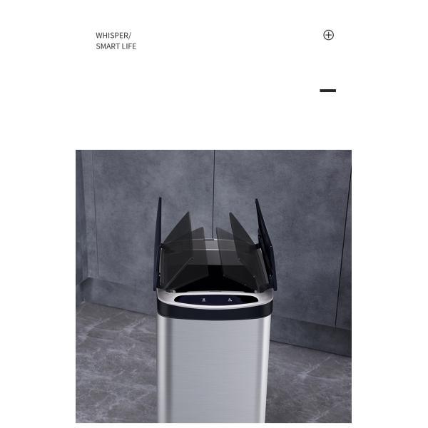 Logo Custom Trash Can Odor Filter Touchless Waste Recycling Bin For Household