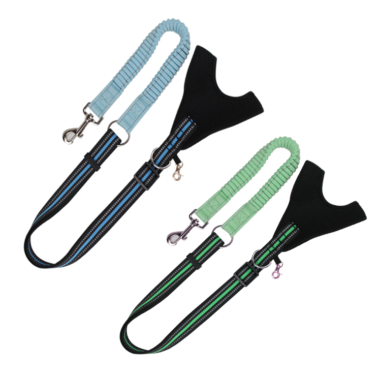 Fashion Custom Bungee Elastic Extended Retractable Nylon Braided Rope Dog Leash