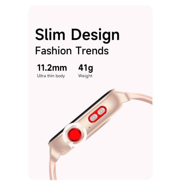 1.83 IPS Display Square Shape Smart Watch 300mAh Smart Watch Fitness Tracker