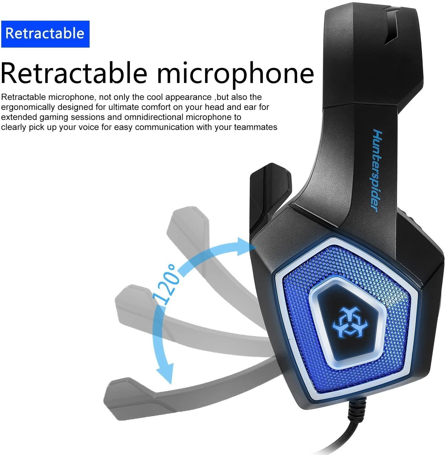 Hunterspider V1 100mA 32ohm Over Ear Gaming Headset