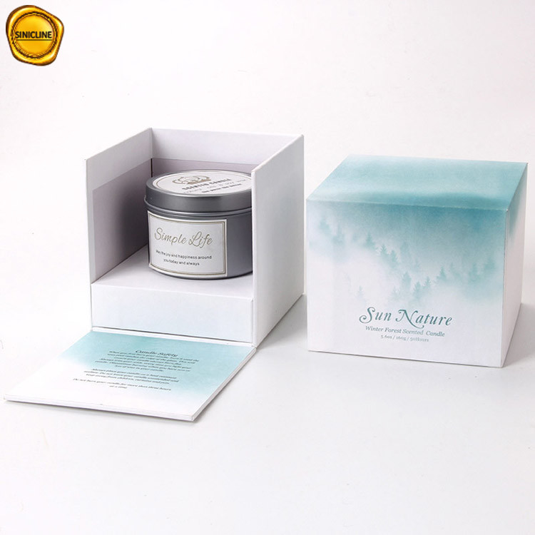 Luxury Candle Packaging Boxes Custom Logo Rigid Cardboard For Cosemtic