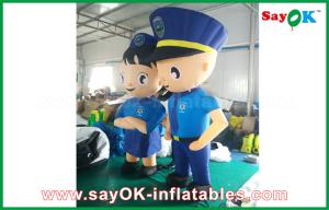 Wholesale Blue Oxford Inflatable Cartoon Characters Cop / Police Man Carttoon Charaters With 90% Similar from china suppliers