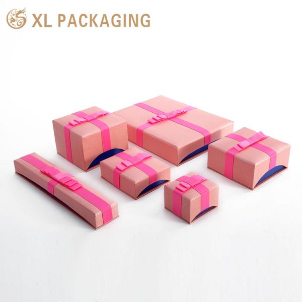 Quality Hard Custom Printing Small Gift Cardboard Drawer Paper Box With Bow for Jewelry Packaging for sale