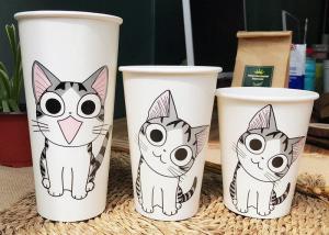 Wholesale 12 Oz Disposable Coffee Cups With Lids , Take Out Paper Cups For Hot Drinks from china suppliers