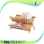foldable bamboo dish drying rack wholesale