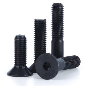 Wholesale Black Oxide Carbon Steel Flat Hex Socket Bolt Full Thread Grade10.9 DIN7991 Bolt Made from china suppliers