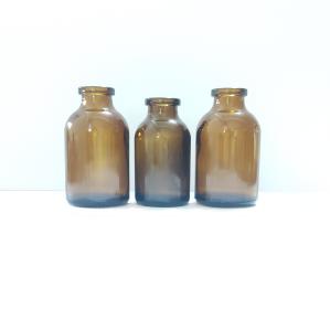 Wholesale Industrial Medicine 100ml Glass Bottle With Rubber Stopper And Glass Caps Natural Color Transparent from china suppliers