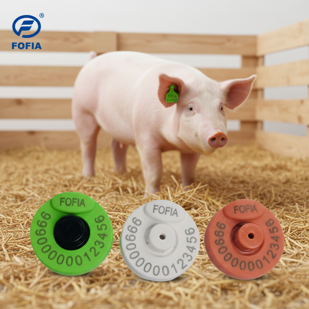 Electronic Custom Ear Tag for Cattle RFID Technology FDX-B Type Plastic & TPU Material Model ET907