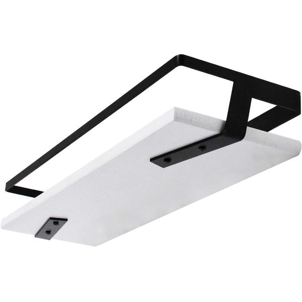 Metal Frame Bathroom Wall Shelf Powder Coated Wood Storage Shelves for Kitchen Decor