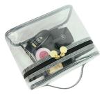 Waterproof Durable Glitter Grey PVC Cosmetic Bag