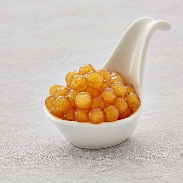 Colorful tapioca pearls in various flavors